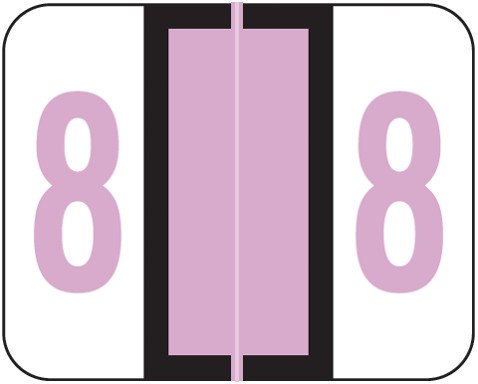 Smead BCCRN Match TPNM Series Numeric Roll Labels - Number 8 - Lilac