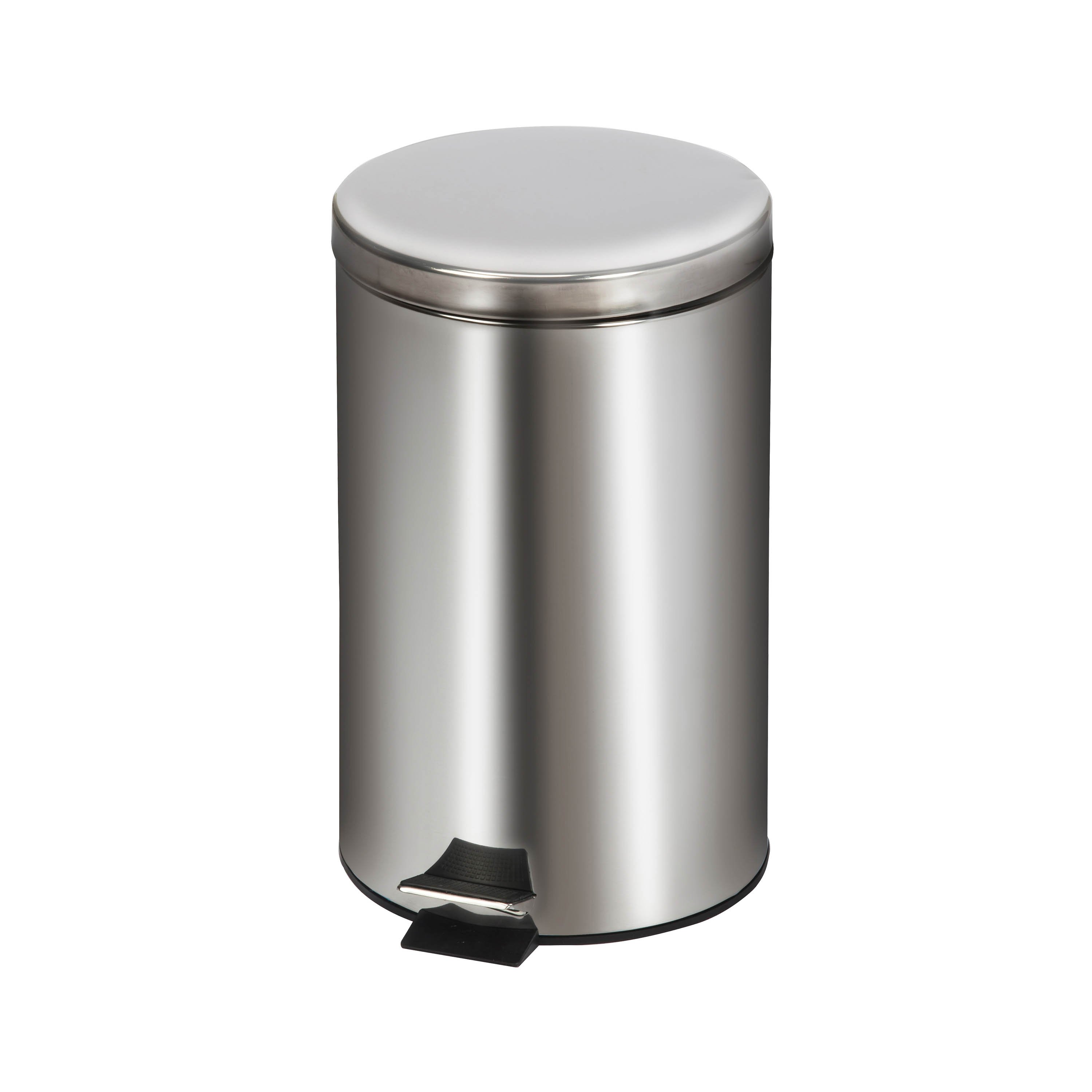 Clinton TR-13S Small Round Stainless Steel Waste Receptacle Clinton TR-13S Small Round Stainless Steel Waste Receptacle