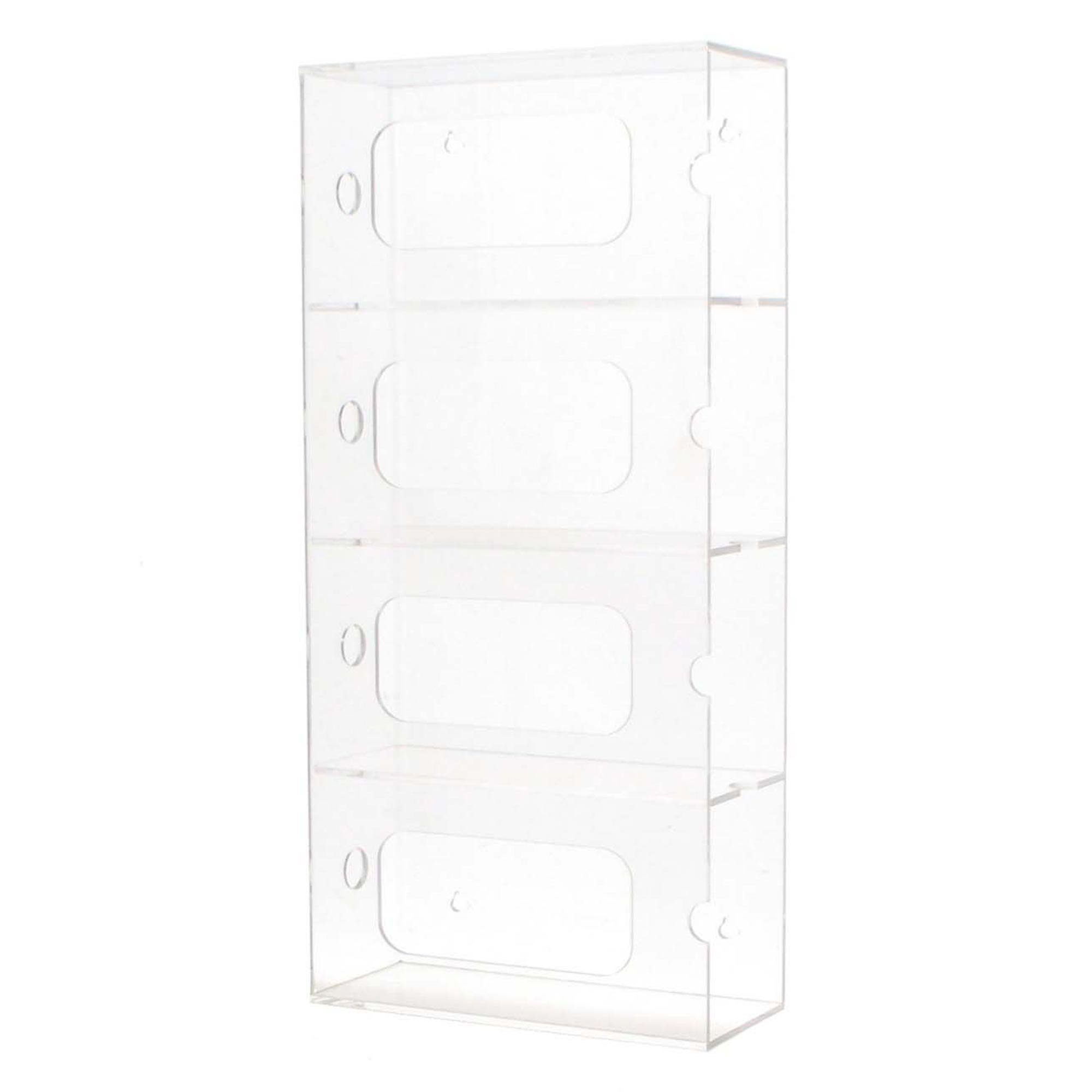 Clear Acrylic Four -Pocket Glove Dispenser Exam Glove Box Holder M3083