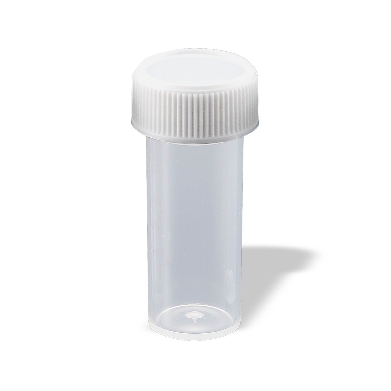 Specimen Vial with Attached Screw Cap - 7mL, Polypropylene