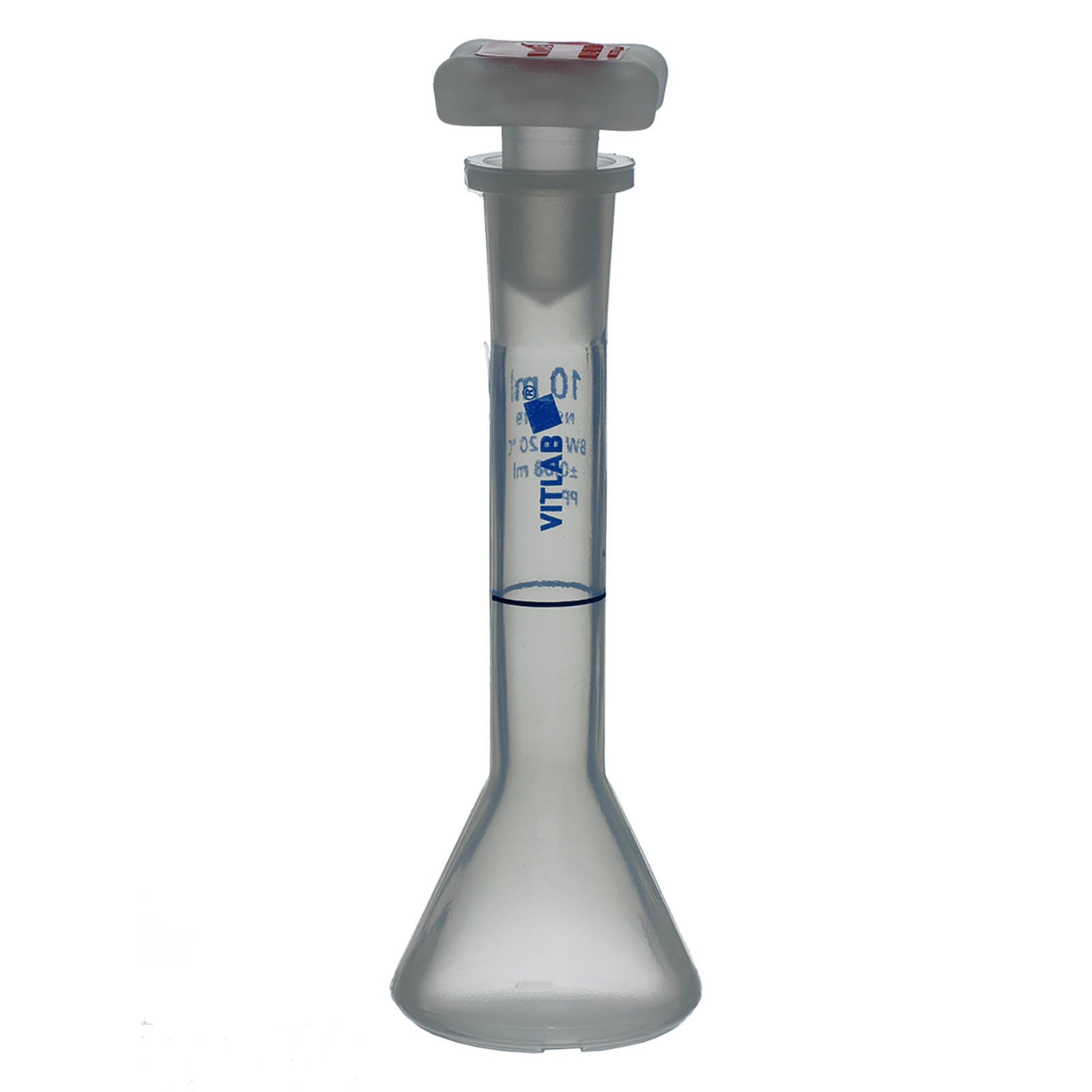 Class B Polypropylene (PP) Volumetric Flask with PP Stopper - 10mL (Pack of 2)