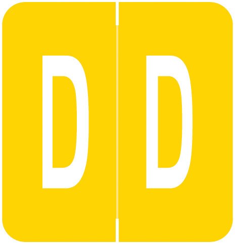 VRE GBS 8850 Match VRAM Series Alpha Roll Labels - Letter D - Yellow