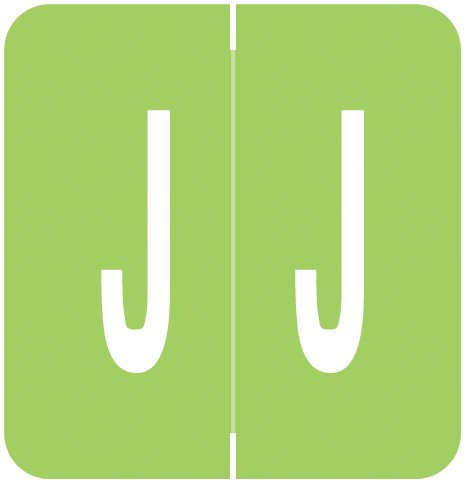VRE GBS 8850 Match VRAM Series Alpha Roll Labels - Letter J - Light Green