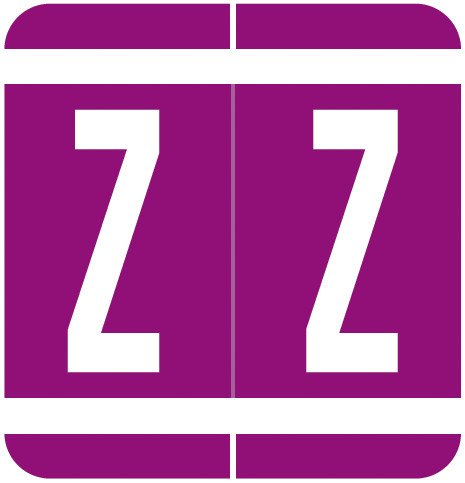 VRE GBS 8850 Match VRAM Series Alpha Roll Labels - Letter Z - Purple