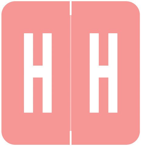 GBS 8848 Match VRPK Series Alpha Sheet Labels - Letter H - Pink