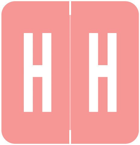 GBS 8848 Match VRPK Series Alpha Sheet Labels - Letter H - Pink