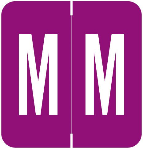 GBS 8848 Match VRPK Series Alpha Sheet Labels - Letter M - Purple