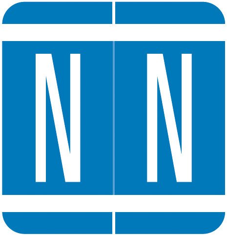 GBS 8848 Match VRPK Series Alpha Sheet Labels - Letter N - Royal Blue