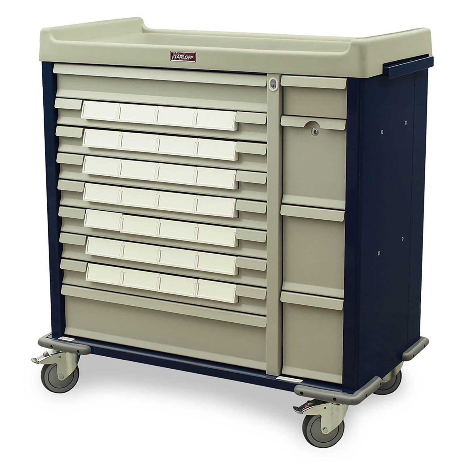 Harloff SL28BIN5 Standard 28 5" MedBins Medication Cart Key Lock