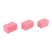 CanDo® Hand Therapy Block, Soft, Pink - Pack of 3
