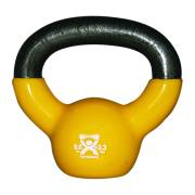 CanDo® Vinyl-Coated Cast-Iron Kettlebell - 5 lbs, Yellow (Per Each)