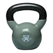 CanDo® Vinyl-Coated Cast-Iron Kettlebell - 25 lbs, Silver (Per Each)