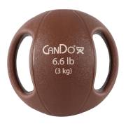 CanDo® Molded Dual Handle Medicine Ball - 6.60 lbs, Tan (Per Each)