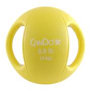 CanDo® Molded Dual Handle Medicine Ball - 8.80 lbs, Yellow (Per Each)