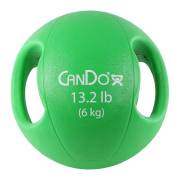 CanDo® Molded Dual Handle Medicine Ball - 13.20 lbs, Green (Per Each)