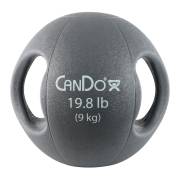 CanDo® Molded Dual Handle Medicine Ball - 19.80 lbs, Silver (Per Each)