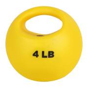 CanDo® One Handle Medicine Ball - 4 lbs, Yellow (Per Each)