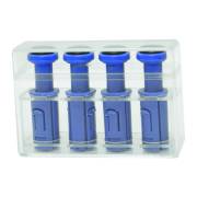 CanDo® Snap-In Finger Button for Digi-Flex® Multi® Hand and Finger Exerciser, Pack of 4 - Heavy Resistance, Blue (Pack of 4)