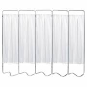 Beamatic 5 Section Folding Privacy Screen - White Vinyl Screen Panel