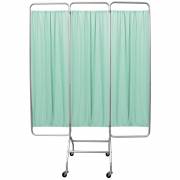 Mobile 3 Section Folding Privacy Screen - Green Vinyl Screen Panel