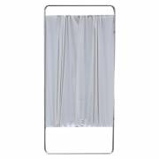 King Economy Privacy Screen with U-Hinge and White Vinyl Panel - 1 Section (Will Not Stand on Its Own)