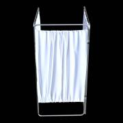 King Economy Privacy Screen with U-Hinge and White Vinyl Panel - 3 Section