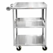 Blickman Light Duty Utility Cart Model 7534SS - Three Shelves, without Guardrails