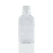 PET Square Storage Bottle, Double Bag Bulk Packaging, Square Shoulder Style - 500 mL (Case of 80)