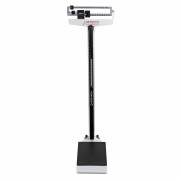 Mechanical Eye-Level Scale - White - Lb & Kg Display - Capacity 440 lb/200 kg - With Height Rod and Wheels