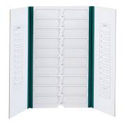 20-Place Cardboard Microscope Slide Mailer - Green (Per Each)