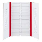 20-Place Cardboard Microscope Slide Mailer - Red (Per Each)