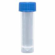 Transport Tubes 5mL - PP Self-Standing Conical Bottom with Unassembled PE Blue Screw Cap (Case of 1000)