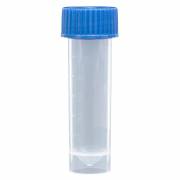 Transport Tubes 5mL - PP Self-Standing Conical Bottom with Unassembled PE Blue Screw Cap (Case of 1000)