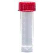 Transport Tubes 5mL - PP Self-Standing Conical Bottom with Unassembled PE Red Screw Cap (Case of 1000)
