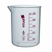 BrandTech PMP Griffin Beaker with Red Screened Graduations - 500mL (Pack of 6)