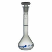 BrandTech Class B Polypropylene Volumetric Flask with Polypropylene NS Stopper - 25mL (Pack of 2)