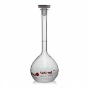 BrandTech Class B PMP Volumetric Flask with Polypropylene NS Stopper - 500mL (Pack of 2)