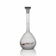 BrandTech Class B PMP Volumetric Flask with Polypropylene NS Stopper - 1000mL (Pack of 1)