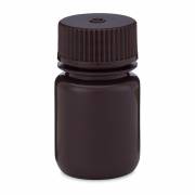 Diamond® RealSeal™ Wide Mouth, Round, Amber HDPE Bottle with PP Cap - 30 mL (Pack of 12)