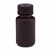 Diamond® RealSeal™ Wide Mouth, Round, Amber HDPE Bottle with PP Cap - 60 mL (Pack of 12)