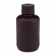 Diamond® RealSeal™ Narrow Mouth, Boston Round, Amber HDPE Bottle with PP Cap - 125 mL (Pack of 12)
