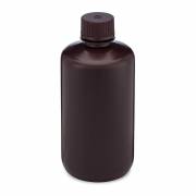 Diamond® RealSeal™ Narrow Mouth, Boston Round, Amber HDPE Bottle with PP Cap - 250 mL (Pack of 12)