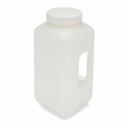 Diamond® RealSeal™ Large Format Wide Mouth with Handle, Square, HDPE Bottle with PP Cap - 4 Liter (Per Each)
