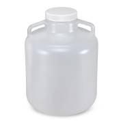 Diamond® RealSeal™ Wide Mouth, LDPE Round Carboy with Handles - 10 Liter (Per Each)
