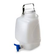 Diamond® RealSeal™ PP Rectangular Carboy with Handle and Spigot, Autoclavable - 10 Liter (Per Each)