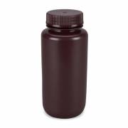 Diamond® Essentials™ Bulk Wide Mouth, Round, Amber HDPE Bottles with PP Cap - 500mL (Case of 125)