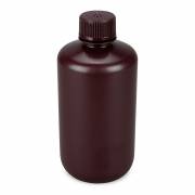 Diamond® Essentials™ Bulk Narrow Mouth, Boston Round, Amber HDPE Bottles with PP Cap - 250mL (Case of 250)