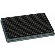 BRANDplates pureGrade PS Non-Treated Non-Sterile Surface 384-Well Plate - Black, F-Bottom