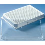 Lids for BRAND 96-Well Plates with Transparent Bottom and ALL 384-Well Plates - Without Condensation Rings (Pack of 50)