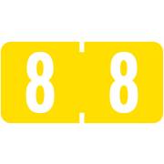 Tab Products 1280 Match Numeric Color Roll Labels - Number 8 - Yellow